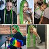 Neon Green Pre stretched Braiding Hair, 26 Inches Kanekalon Box Braids Hair Extensions, 3 Packs Yaki Texture Braiding Hair Pre stretched