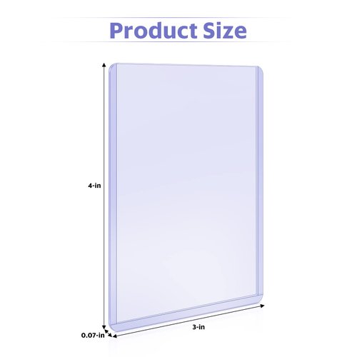 200 Card Sleeves Hard Plastic, Baseball Card Protectors Hard Plastic, 3"x4" Hard Card Sleeves for Baseball Cards, Football Cards (100 Hard Card Sleeves + 100 Clear Sleeves)