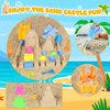 KUBUSFLY Beach Toys for Toddlers, Sand Castle Toys with 2 Sand Bucket, 2 Mesh Bag, 4 Sand Shovels & Sand Molds, Travel Sand Toys for Beach Sandbox Toys for Toddlers Kids Baby Boys Girls Age 3-10