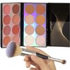 Joyeee Blush Contour Highlighter Makeup Palette, 16 Color All-in-One Matte Shimmer Bronzer Facial illuminator Palette with Makeup Brush, Long Lasting and Soft Powder, Pro Makeup Powder Kit