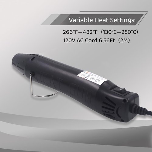 mofa Resin Heat gun,6.6ft Cable 300W Hot Air Gun for Crafting,Acrylic Paint Dryer Multi-Purpose Electric Heating Nozzle (Black Temp Regulation)