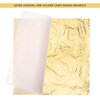 100 Sheets Gold Foil Paper Art Gold Foil Sheets Gilding Brush Thin Gold Leaf Sheets Gold Foil Paper Craft for Arts Painting Gilding Crafting Decoration, 5.5 x 5.5 Inches