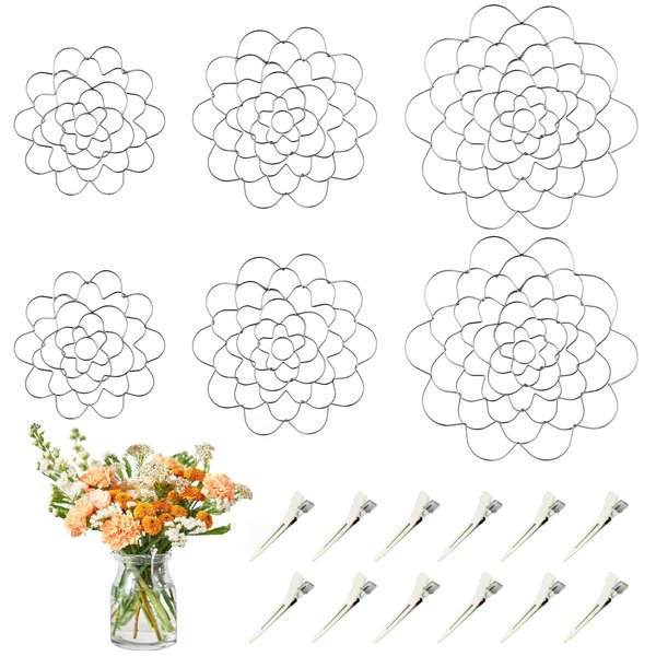 Flower Arrangement Holder, 3Pcs Reuseable Floral Grid Flower Frog Wire Arranger Twist for Vase Floral Stems Bouquets Plant Fixation