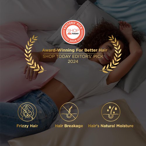 Bedsure Satin Pillowcase for Hair and Skin Queen -Beige Silky 20x30 Inches - Set of 2 with Envelope Closure, Similar to Silk, Gifts for Women Men