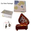 Pursuestar Over The Rainbow Music Box, Heart Shaped Vintage Hollow Out Wood Mechanism Wind Up Musical Box Gifts for Birthday Christmas Wedding Valentine's Day