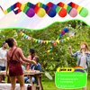 Kugliwa 15 Pcs Rainbow Catch Tail Balls Catch Tail Foam Balls Colorful Meteor Playground Ball Sports Comet Balls Throw and Catch Ball with Rainbow Tail for School Educational Training