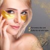 Bisou Bisou Bisou 32 Pairs 24K Gold Under Eye Patches with 4 pieces of Lip Mask, Anti-Aging Eye Mask, Under Eye Mask Dark Circles and Puffiness, Wrinkles Patches with Hydrogel, Collagen Eye Pad