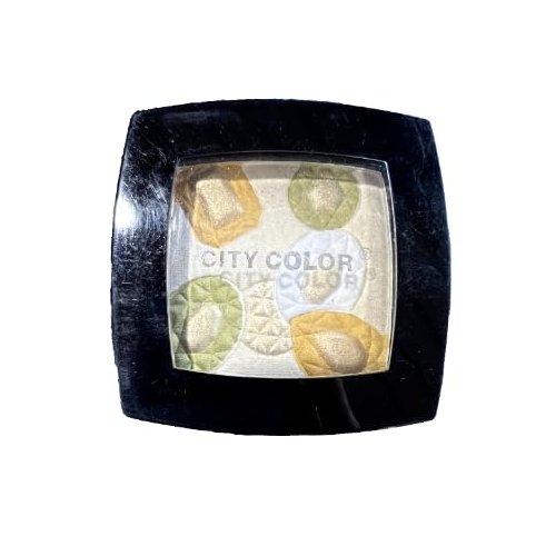 Generic City Color Mosaic Gem Eye Shadow Palette, Green and Yellow, 0.21 Ounce (Pack of 1), Green/Yellow