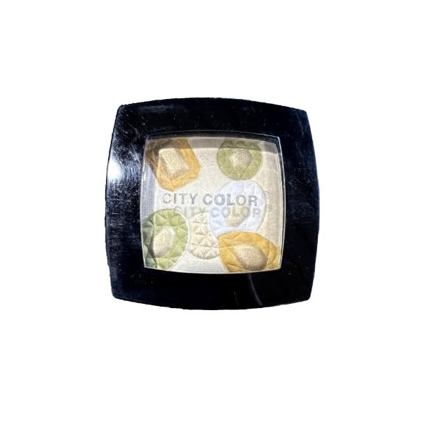 Generic City Color Mosaic Gem Eye Shadow Palette, Green and Yellow, 0.21 Ounce (Pack of 1), Green/Yellow