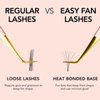 KIARA SKY LASH Premium Cashmere Easy Fan Lash Extensions | Soft Semi-matte natural finish | Fans like Butter | For Professional Eyelash Extensions Use Only | Black, (D-0.03-13MM)