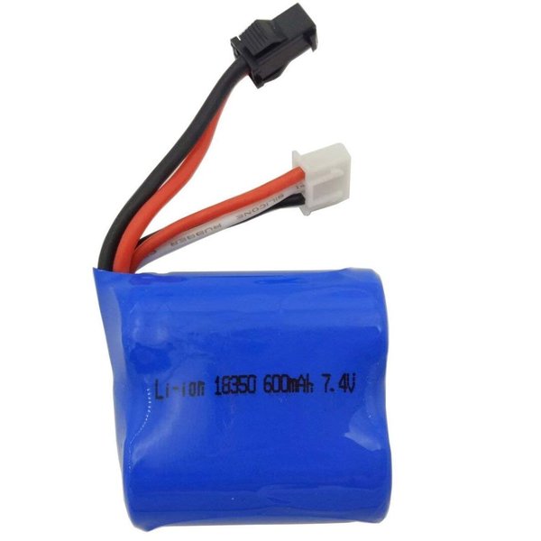 Haktoys 7.4V 600mAh Rechargeable Li-ion Battery Replacement Part Works HAK606 RC Boat and Other Compatible RC Hobby Products