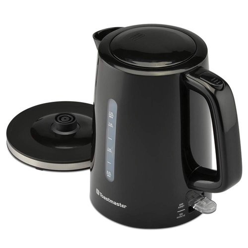 Toastmaster Electric Kettle by Select Brands - Cordless Electric Water Boiler for Coffee, Tea & More - Use This Electric Tea Kettle in Your Kitchen or Dorm - 1.7 Liters, Black