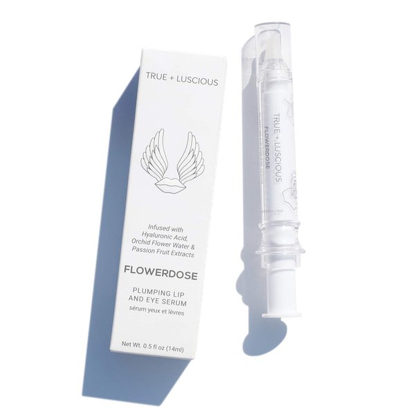 True + Luscious Flowerdose Lip & Eye Serum – 2-in-1 Lip Plumping & Eye Serum for Dry Lips and Dark Circles – Intensely Hydrating, Anti-Aging Formula – 0.5 oz