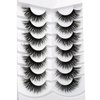 Pooplunch False Eyelashes Fluffy Cat Eye Look Wispy Long Dramatic Fake Eyelashes 8D Volume Faux Mink Lashs 7 Pairs Pack