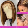 Highlight Bob Wig Human Hair Wear and Go Glueless 4/27 Highlight Bob Lace Front Wig Human Hair Pre Plucked Bob 13X4 HD Lace Frontal Wig With Baby Hair Ombre Brown Honey Blonde Bob Wigs For Black Women