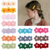 Baby Hair Clips -12Pcs Dasiy Barrettes Sets Fully Lined Hair Pins Bows Wrapped by Cloth Hair Accessories for Baby Girls Infants Toddler Kids
