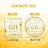 40PCS Gold Birthday Decorations 60th Theme Birthday Party Tableware1964 Party Supplies 60 Year Old Birthday Party Decorations Plates Napkins for Cheers to 60 Years Wedding Anniversary Party Supplies