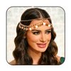 Aukmla Sequin Boho Head Chain Jewelry Gold Headpiece Hair Chains Festival Costume Headband Hair Accessories for Women and Girls