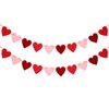 Valentines Day Felt Heart Garland Valentine's Day Felt Heart Banner Decorations for Happy Valentine’s Day Party Decorations Valentines Wedding Anniversary Party Supplies (Red,Pink and Dark Red)