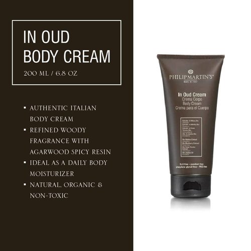 Philip Martin's Body Cream - In Oud Cream Body Lotion With Jojoba Oil and Bio Extracts (6.8 oz)