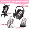 Pro Goleem Car Seat Head Support Infant, Soft Infant Car Seat Insert, 2 in 1 Carseat Head Support for Newborn, Perfect for Car Seat, Stroller, Swing, Bouncer, Pink and White