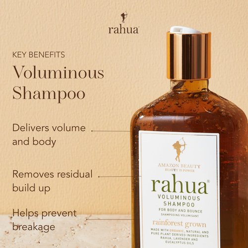 Rahua Voluminous Shampoo, 9.3 Fl Oz, Organic Volumizing Sulfate Free Shampoo, Natural, Plant Based Derived Ingredients, Lavender & Eucalyptus Scent, Hair Care for Fine Hair with Lemongrass & Green Tea