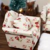 Dollhouse Couch with Pillow 1 12 Scale Miniature Sofa Arm Chair Living Room Furniture Wooden Fabric Frame Single Reading Chair Artificial House Room Scene Decoration (White Floral)