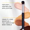 Keys Soulcare Natural Look Concealer Brush®, Flat & Soft Bristles for Easy and Controlled Application, Blends Flawlessly, Gentle, Vegan, Cruelty Free