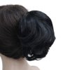 Wiginway Short Black Curly Clip In Claw Ponytail Hair Extension Synthetic Hairpiece with a jaw/claw clip