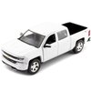 Motormax 2017 Chevy Silverado 1500 LT Z71 Crew Cab Pickup Truck 1/24 Scale Diecast Model Car White