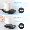 Misby Mug Warmer for Desk with Auto Shut Off, Coffee Warmer Cup Warmer for Office Home Desk Use Keep Beverage, Milk, Tea Warm Christmas/Birthday Gift (Deep Black)