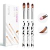 MelodySusie 3Pcs Acrylic Nail Brush Set, Size 8/10/14 Professional Pen for Acrylic Application Acrylic Powder Nail Art Extension and 3D Nail Carving for DIY Home Salon Nail Art Manicure Tool
