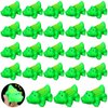 Jenaai 24 Pcs Mini Rubber Crocodile Baby Bath Toys for Girls Boys Luminous Squeaky Alligator Bathtub Toys Glow in The Dark Floating Toys Bulk Light up for Summer Pool Shower Beach Birthday Party