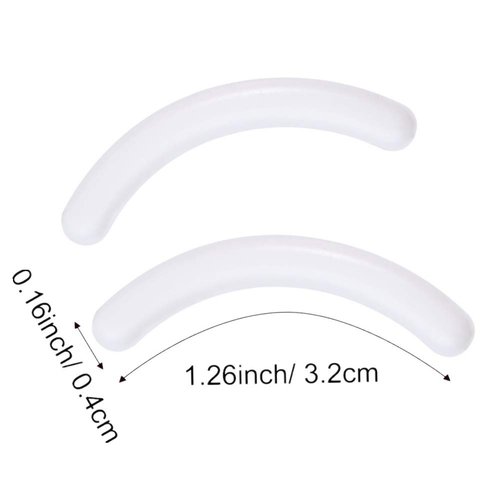 24 Pcs Curler Refill Eyelash Curler Refill Pads Silicone Rubber Soft Curler Replacement Refills Pads for Universal Eyelash Curler (White)