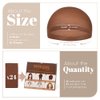 MYKURS Brown Wig Caps for Women, Stocking Wig Cap for Lace Front Wig, Bald Cap for Wig, Reddish Brown 24 Pieces