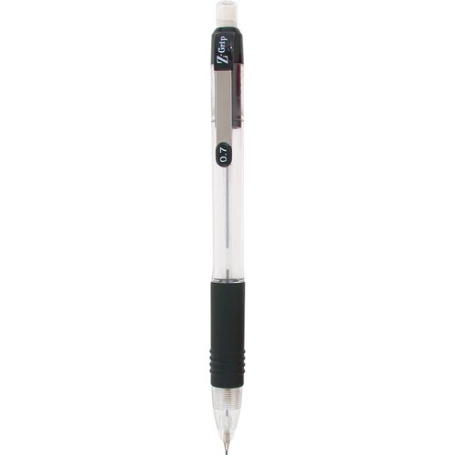 Zebra Z-Grip Mechanical Pencil, 0.7mm Point Size, HB #2 Graphite, Black Grip, 12 Pack