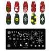 DANNEASY 6 Pieces Halloween Christmas Nail Stamping Plate Holiday Nail Stamps Nail Stencils Plates for Nails Design Manicure Template Nail Art Tools Acrylic Nail Accessories