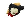 Multipet Lamb Chop Black 6" Small | Black Lamb Chop Dog Toy | Lamb Chop Sqeaker Toy | 6" | Black | Officially Licensed