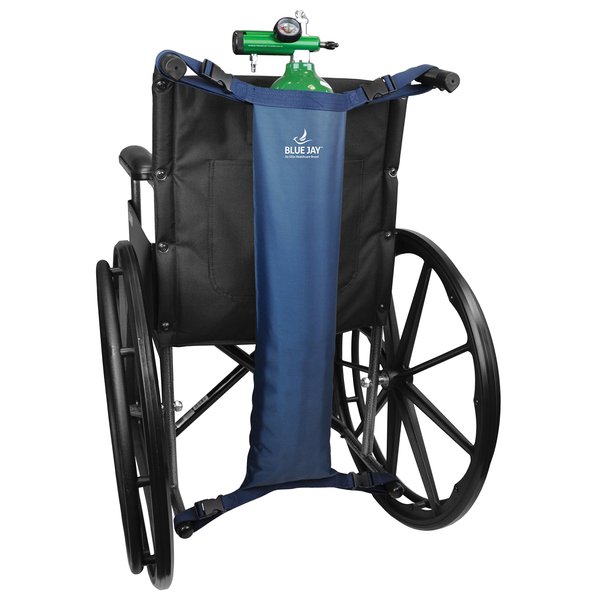 Blue Jay An Elite Healthcare Brand Hold My Tank Oxygen Tank Bag for Fits Any Wheelchair| Easy-to-Adjust Quick Release Buckles with Extra Long Straps | Waterproof Nylon Mask | Respiratory Aids