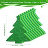 Outus 24 Kits DIY Christmas Tree Foam Stickers Bulk Self Adhesive Holiday Winter Glitter Foam Stickers Christmas Tree Craft Kits for Kids Party Favors Fun Home Activities