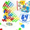 Ography 64pcs Tetra Tower Game, Balance Stacking Blocks Building Game, Fun Party Game for Family Game Night, Board Games to Spend Time Together for Kids, Teens, Adults
