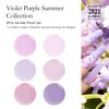 RARJSM Nude Gel Nail Polish Purple Glitter 6pcs Set 7.5ml Jelly Shimmery Sheer Violet Nail Gel Polish Iridescent Sparkly Light Purple Pink Translucent Natural Skin Tone Color Soak off UV LED Cured