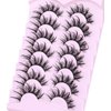 Yawamcia Lashes Wispy False Eyelashes Manga Lashes Fluffy Strip Fake Lashes Pack 20mm Long Volume Fake Eyelashes 7 Pairs