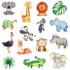 45 Pieces Jungle Animal Cutouts Safari Party Decorations with Glue Point Dots Jungle Themed Party Decorations Paper Cutouts for Baby Shower Birthday Classroom Bulletin Board Theme Party Supplies