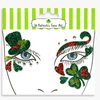 Nirbffo Face and Body Glitter Stickers Shamrock Clovers Rainbow Hats Green 4Pieces