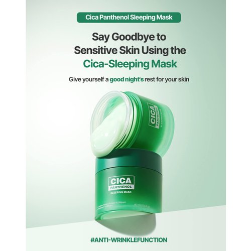 [K Beauty Snp] CICA Panthenol Moisturizing Cream | Overnight Face Cream | Soothing, Moisturizing, and Hydrating Facial Mask with Hyaluronic Acid | Korean Skin Care Overnight Moisturizer | 2.70 Fl Oz