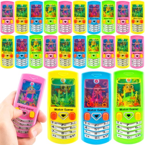 Rcanedny 24 Pack Water Games Handheld Water Toy Phones Ring Toss Handheld Water Phone Games for Kids Adults Birthday Party Supplies Stocking Stuffers Relaxing