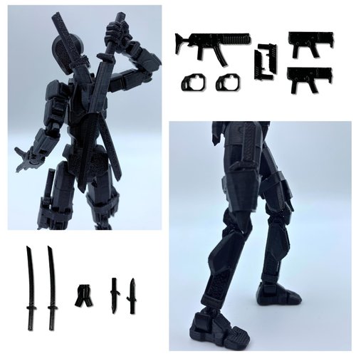 Nemoro Assembed 3D Printed 5.54'' Stcik 13 Action Figure, Multi-Jointed Tian13, Articulated T13 Desktop Decoration,12 in 1 d13 Accessories Best Birthday Festival Gift