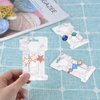 300 PCS Hair Clip Bow Display Cards Hair Barrettes Jewelry Display Holder Rectangle Paper Cardboard for Hair Accessories Display and Organizing, 4 x 2-1/2 Inches (Marble Stripe)