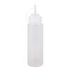 1 Piece Plastic Squeeze Bottle Plastic Squeeze Condiment Bottle Ketchup BBQ Sauce Dispensing Bottle with Twist On Cap Lids for Sauce Ketchup Craft Paint(12 Oz, White)